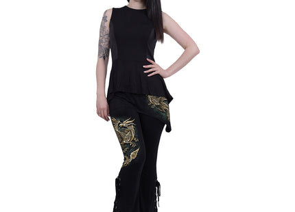 CELTIC DRAGON - 2in1 Boot-Cut Leggings with Micro Slant Skirt