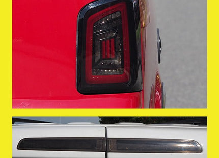 For VW T5 Transporter MK3.1 Barndoor Smoked Full Frame LED Rear Lights | Van-X