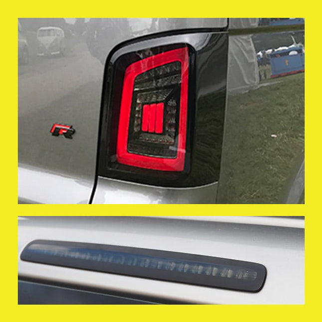 For VW T5.1 Transporter MK3.1 Tailgate LED Rear Lights Smoked Full Frame Light Bar – Van-X