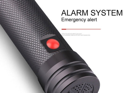 Multi-functional Car Safety Hammer Solar Alarm Emergency Working Flashlight (Black)