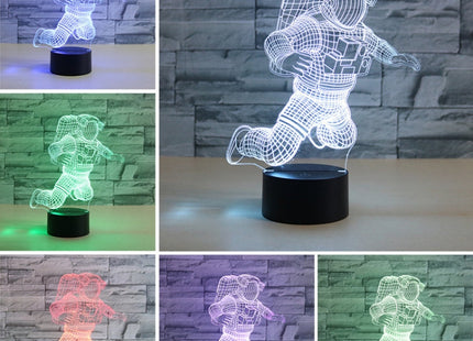 Astronaut Shape 3D Colorful LED Vision Light Table Lamp, USB Touch Version, USB Touch Version
