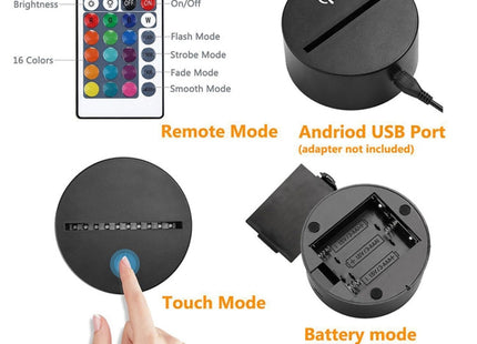 Astronaut Shape 3D Colorful LED Vision Light Table Lamp, USB Touch Version, USB Touch Version