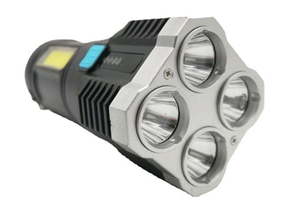 S03 4 x SMD 3030 + COB Strong Light USB Rechargeable LED Flashlight