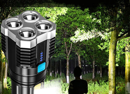 S03 4 x SMD 3030 + COB Strong Light USB Rechargeable LED Flashlight