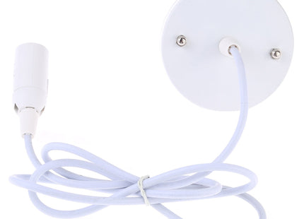 E14 Lamp Holder DIY Ceiling Chandelier Light Bulbs Screw Base Socket, Cable Length: 1m, E14 White