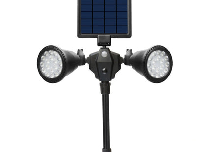 Solar Powered Robot LED Spotlight Double-headed Smart Sensor Light for Outdoor Lawn