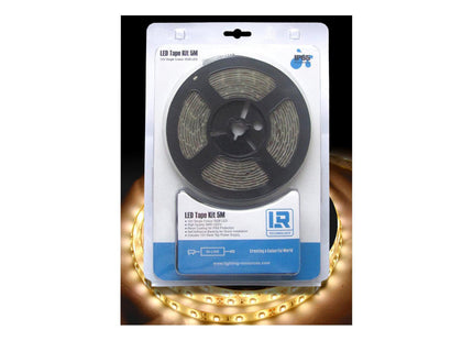 LR Technology Splash-Proof LED Tape Strip Light Kit - Warm White, 5m