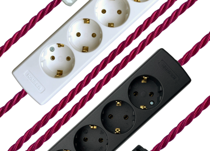 Raspberry - Lola's Leads EU Fabric Extension Cable