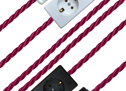 Raspberry - Lola's Leads EU Fabric Extension Cable