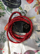 Garnet - Lola's Leads Fabric Extension Cable - 1m / Black 2 Gang
