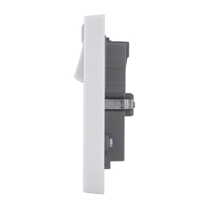 British General Square Edge 13A 2 Gang Switched Socket with Wi-Fi Extender - White