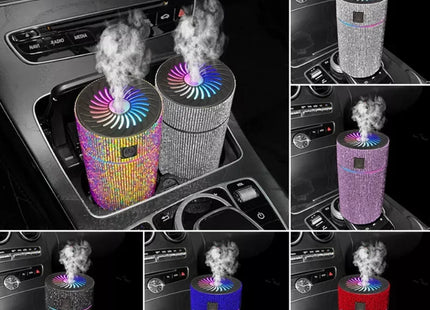 Luxury Diamond Car Diffuser Humidifier with LED Light