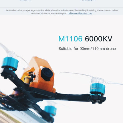 Tmotor M1106 6000kV Micro Brushless Motor