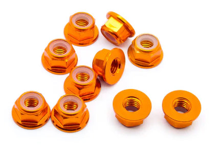 10pc M2 Nylon Locking CW Nuts pack 6061 Aluminium