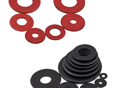 30 pc M2.5 Flat Washer Aluminium Pack (Black, Red)