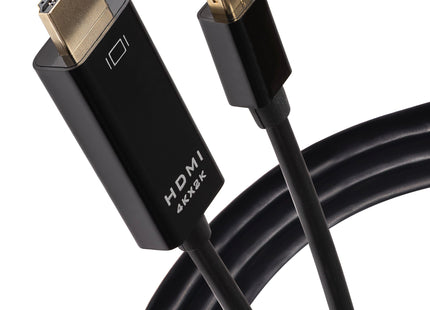 Maplin Premium 4K Ultra HD Mini DisplayPort to HDMI Cable - Black, 3m