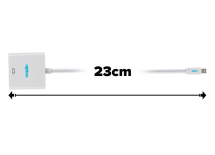 Maplin Mini DisplayPort to VGA Female Adapter - White, 23cm