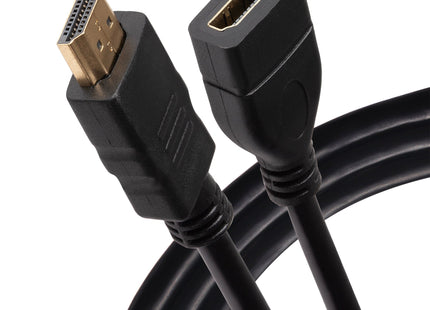 Maplin HDMI Male to HDMI Female 4K Ultra HD Extension Cable - Black