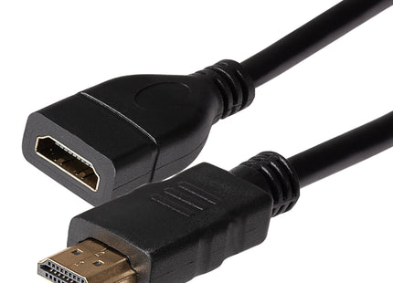 Maplin HDMI Male to HDMI Female 4K Ultra HD Extension Cable - Black
