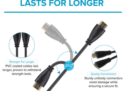 Maplin HDMI to HDMI 4K Ultra HD 30Hz Cable with Gold Connectors - Black