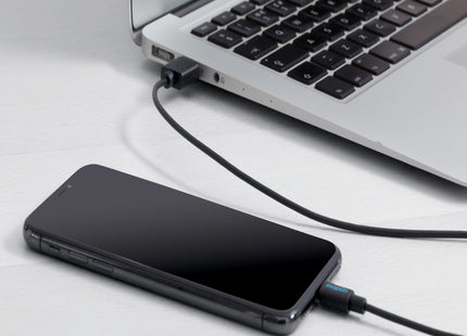 Maplin Lightning to USB-A Cable - Black, 0.5m
