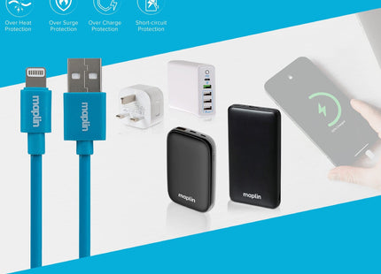 Maplin Premium Lightning to USB-A Cable - 0.75m