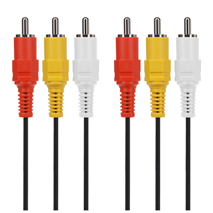 Maplin Triple RCA Phono to Triple RCA Phono Cable - Black, 3m