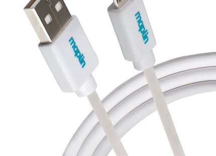 Maplin USB-A to Micro USB-B Cable - White