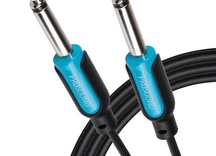 ProSound 1/4" 6.35mm 2 Pole Jack Plug to 1/4" 6.35mm 2 Pole Jack Plug Cable - Black, 3m