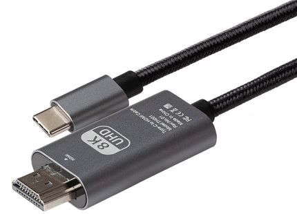 Maplin USB-C to HDMI Cable Adapter (Supports 4K Ultra HD @ 60Hz) - Black