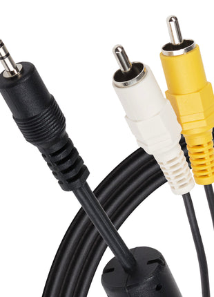 Maplin 2.5mm 3 Pole Jack Plug to Twin 2 Pole RCA Phono Jack Plug Cable - Black, 1.8m