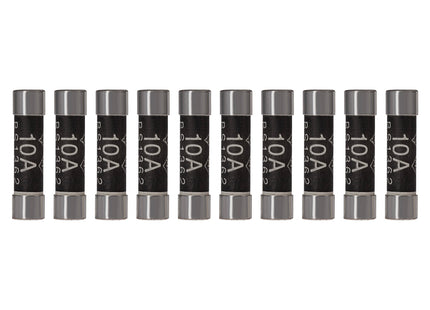 Maplin 10 Amp Domestic Fuse BS1362 6.3mm x 25.4mm - Pack of 10