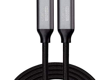 Maplin USB-C to USB-C 3.2 Gen2 100W 10Gbps Super Speed Cable - Black, 1m