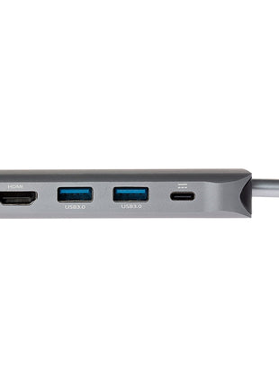 Nikkai USB-C Multiport Hub to 3x USB-A 3.0 / HDMI 4K / Gigabit RJ45 / VGA / USB-C PD / 3.5mm Audio / SD Card Reader - Silver