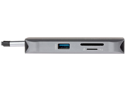 Nikkai USB-C Multiport Hub to 3x USB-A 3.0 / HDMI 4K / Gigabit RJ45 / VGA / USB-C PD / 3.5mm Audio / SD Card Reader - Silver