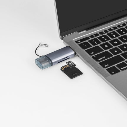 Maplin USB-C & USB-A 3.0 SD Card Reader for SDXC / SDHC / MicroSDXC / MicroSDHC / UHS-I