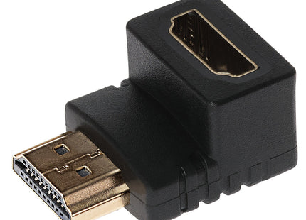 Maplin 90 Degree Fixed Angle HDMI Male to HDMI Female Adapter - Black