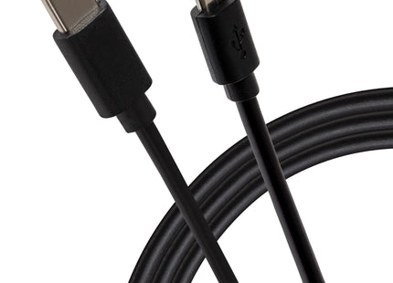 Maplin USB-C to Micro USB-B Cable - Black, 1m