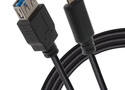 Maplin Pro USB-C Male to USB-A 3.1 Female Gen 2 60W Super Speed Data Transfer & Charging Adapter Cable - Black, 1m