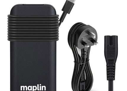 Maplin 112W USB-C Laptop Charger Power Supply with 1x USB-A 2.4A PD Port