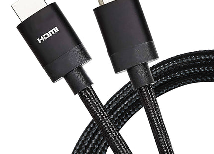 Maplin HDMI to HDMI V2.1 8K Ultra HD 60fps Braided Cable with Ethernet - Black
