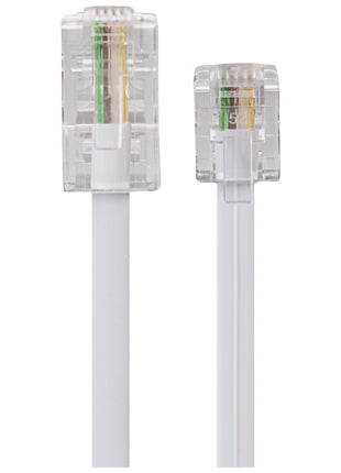 Maplin RJ11 Connector to RJ45 Plug Telephone Lead - White, 1m