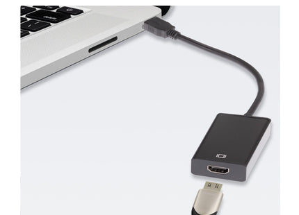 Maplin USB-A 3.0 to HDMI Adapter with 15cm Cable