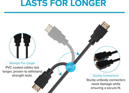 Maplin HDMI to HDMI 4K Ultra HD Cable - Black, 1.5m
