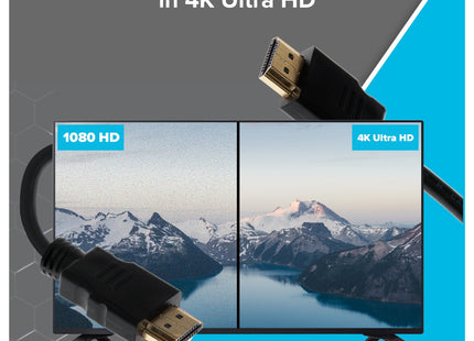 Maplin HDMI to HDMI 4K Ultra HD Cable - Black, 1.5m