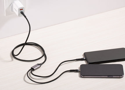 Maplin 2 Port USB Wall Charger 1x USB-A 1x USB-C PD QC 3.0 35W High Speed Charging