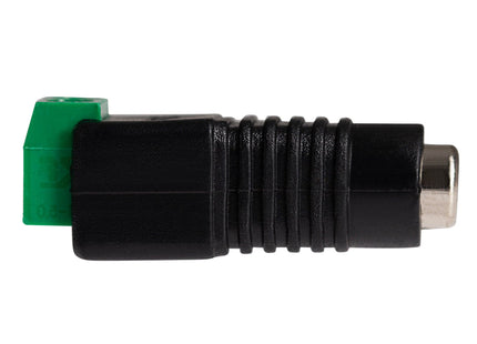Maplin Female DC to Twin Cable to 5.5 x 2.1mm DC Power Plug for CCTV - Black, Pack of 5