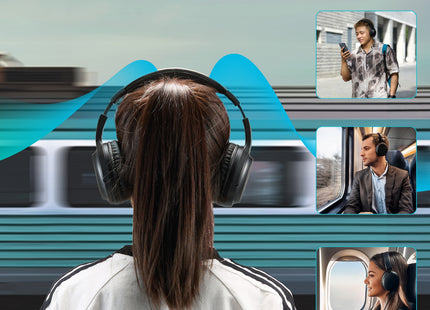 Maplin Bluetooth Noise Cancelling Over-Ear Headphones – Black