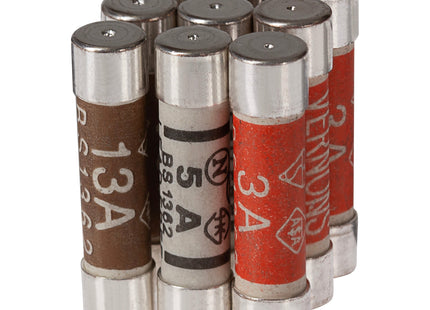 Maplin Mixed Pack of Plug Fuses 3A/5A/13A BS1362 25.4 x 6.4mm - Pack of 9