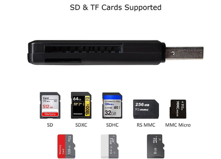 Maplin USB-A 2.0 SD Card Reader for SDXC / SDHC / MicroSDXC / MicroSDHC